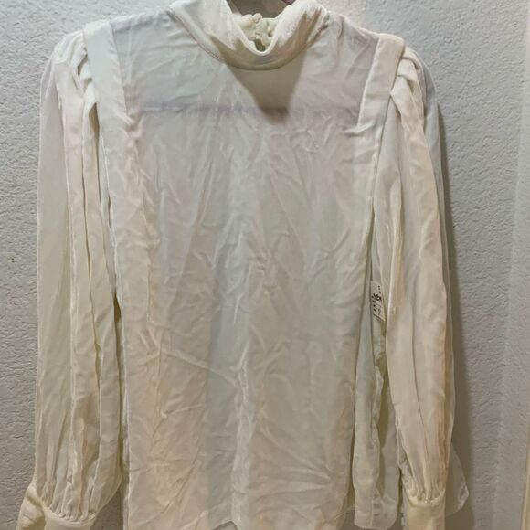 Caliban luxury Long sleeve  velvet turtleneck blouse size 40 - Picture 2 of 10